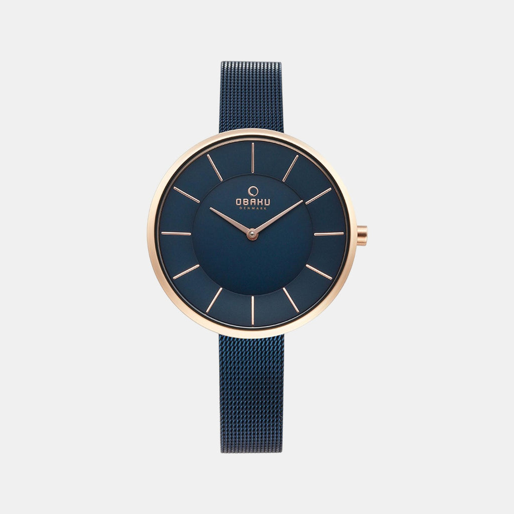Obaku Round Blue Analog watch