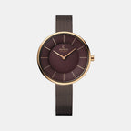 Obaku Round Brown Analog watch