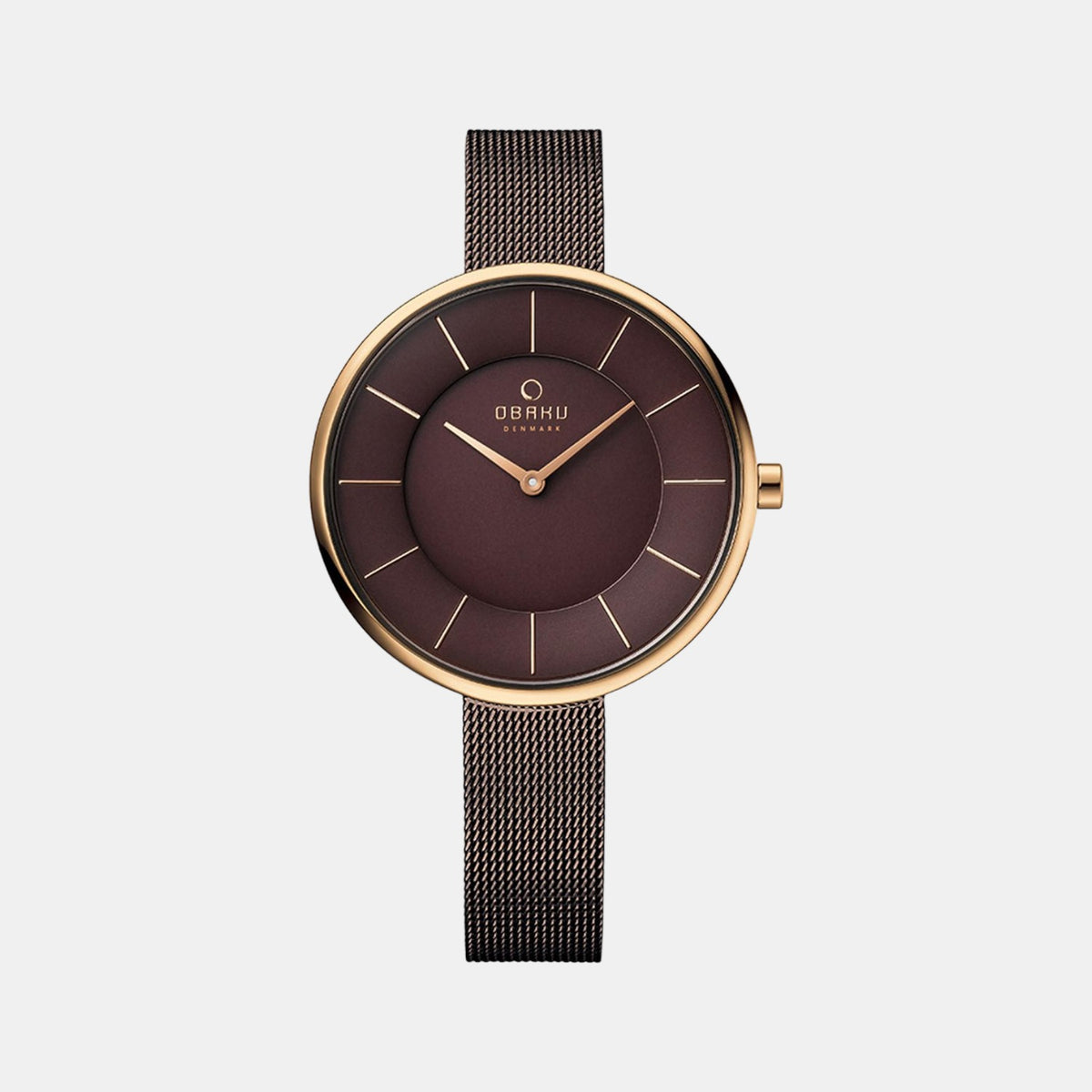 Obaku Round Brown Analog watch