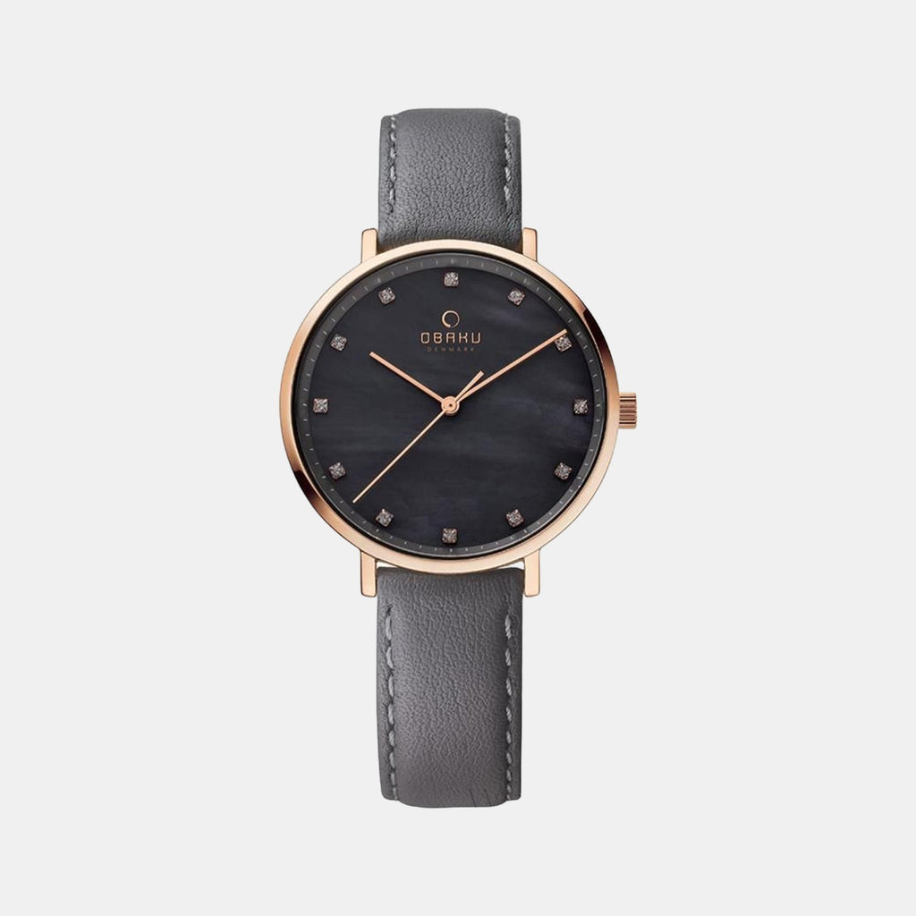 Obaku Round Black Analog watch