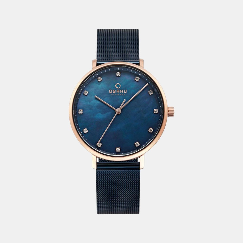 Obaku Round Blue Analog watch