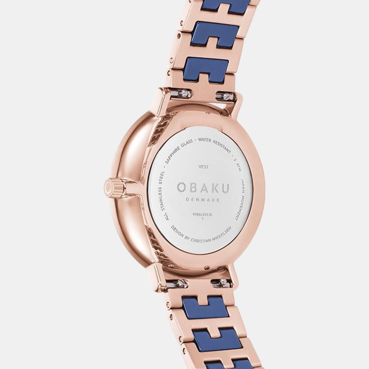 Obaku Stainless Steel Round watch