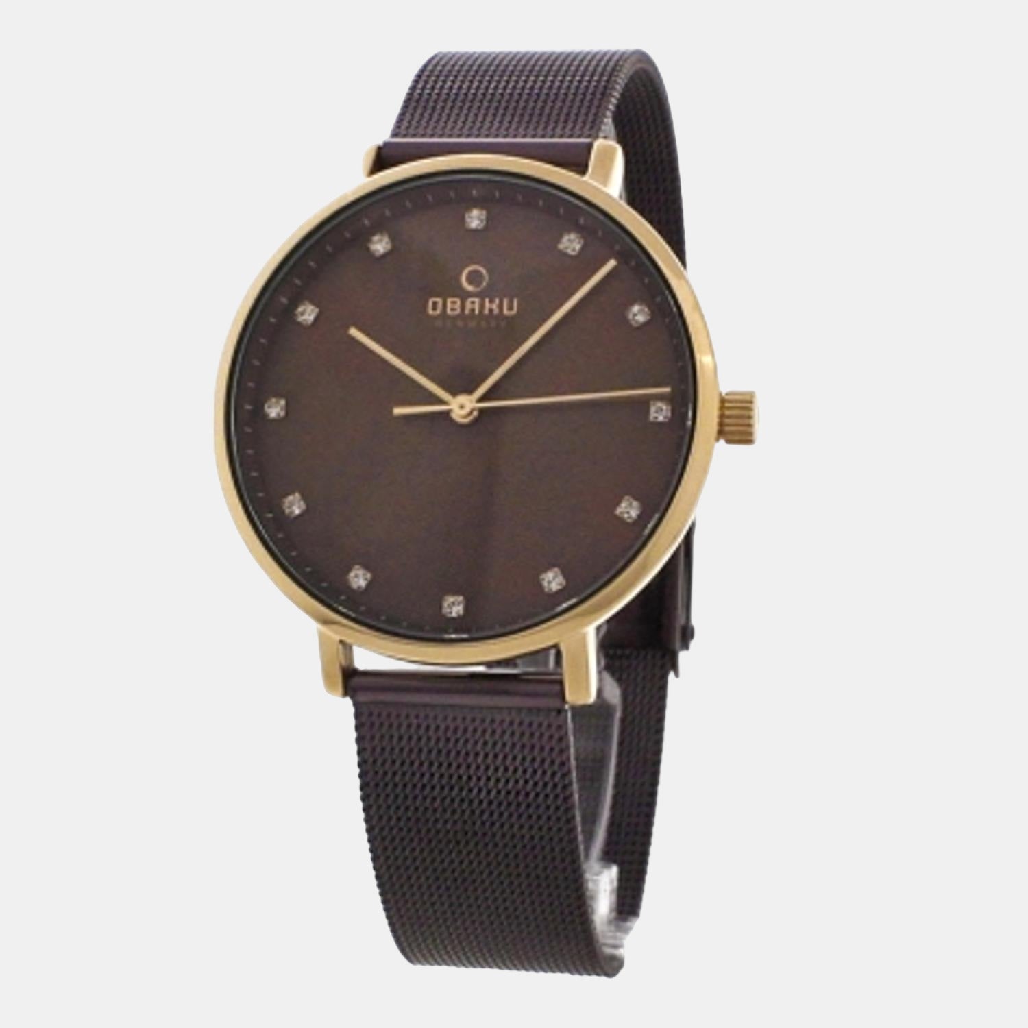 Obaku 37 mm Brown Quartz watch