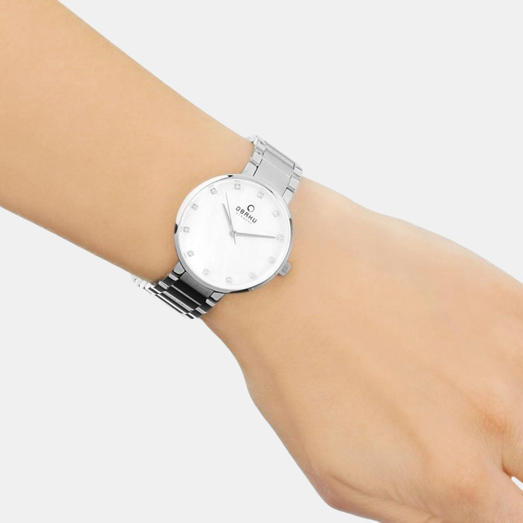 Obaku Women Round Mother Of Pearl watch