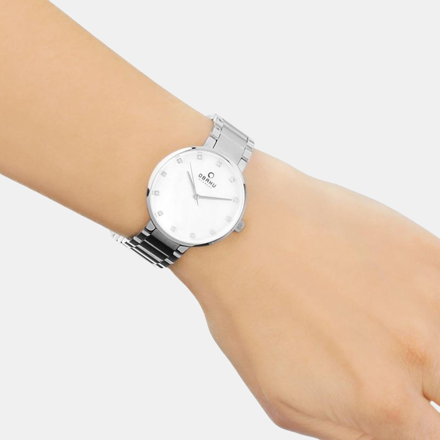 Obaku Women Round Mother Of Pearl watch