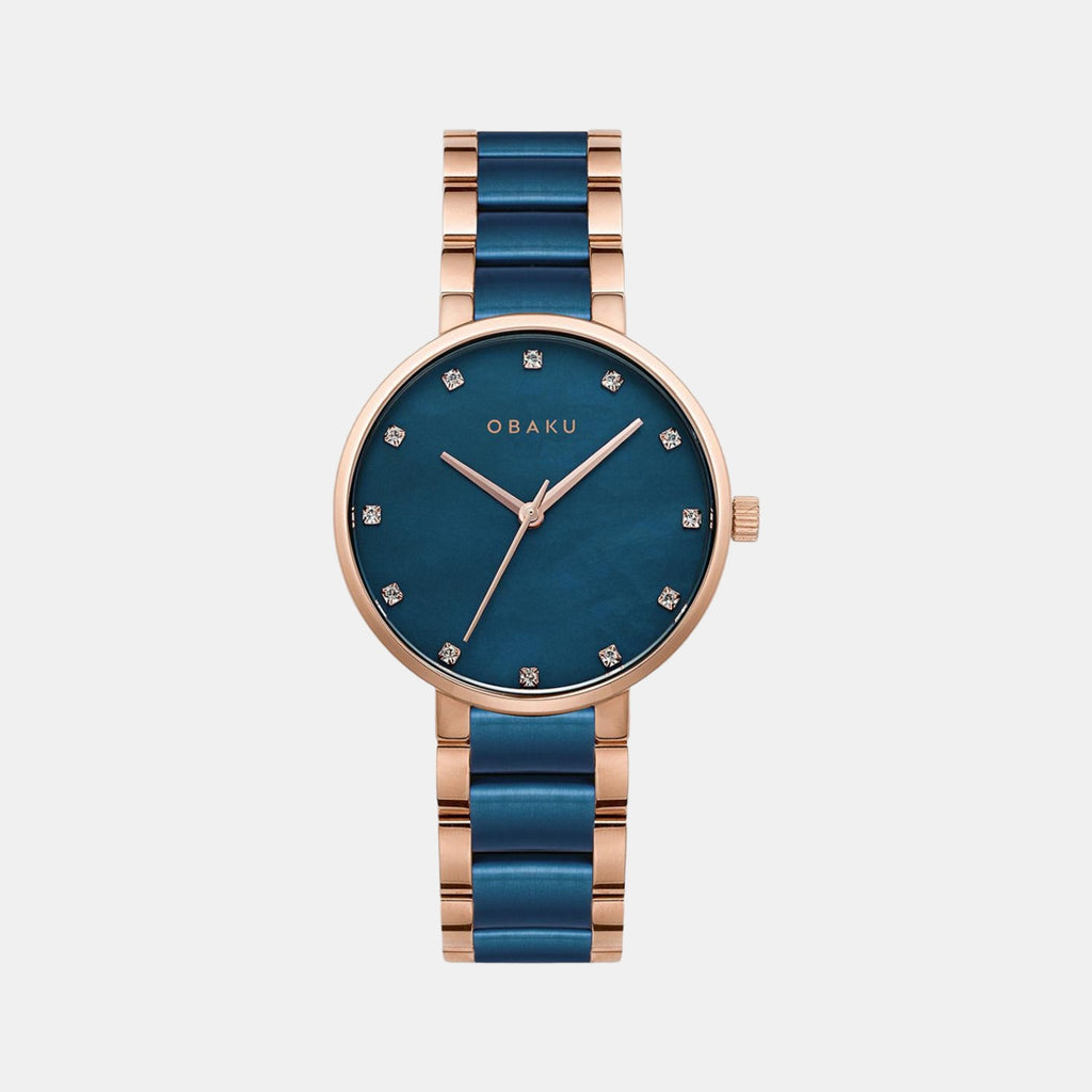Obaku Round Two Tone Analog watch