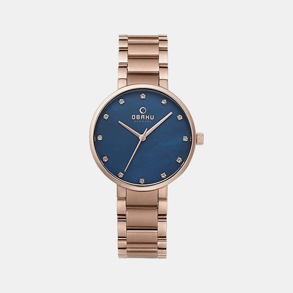 Obaku Round Blue Analog watch