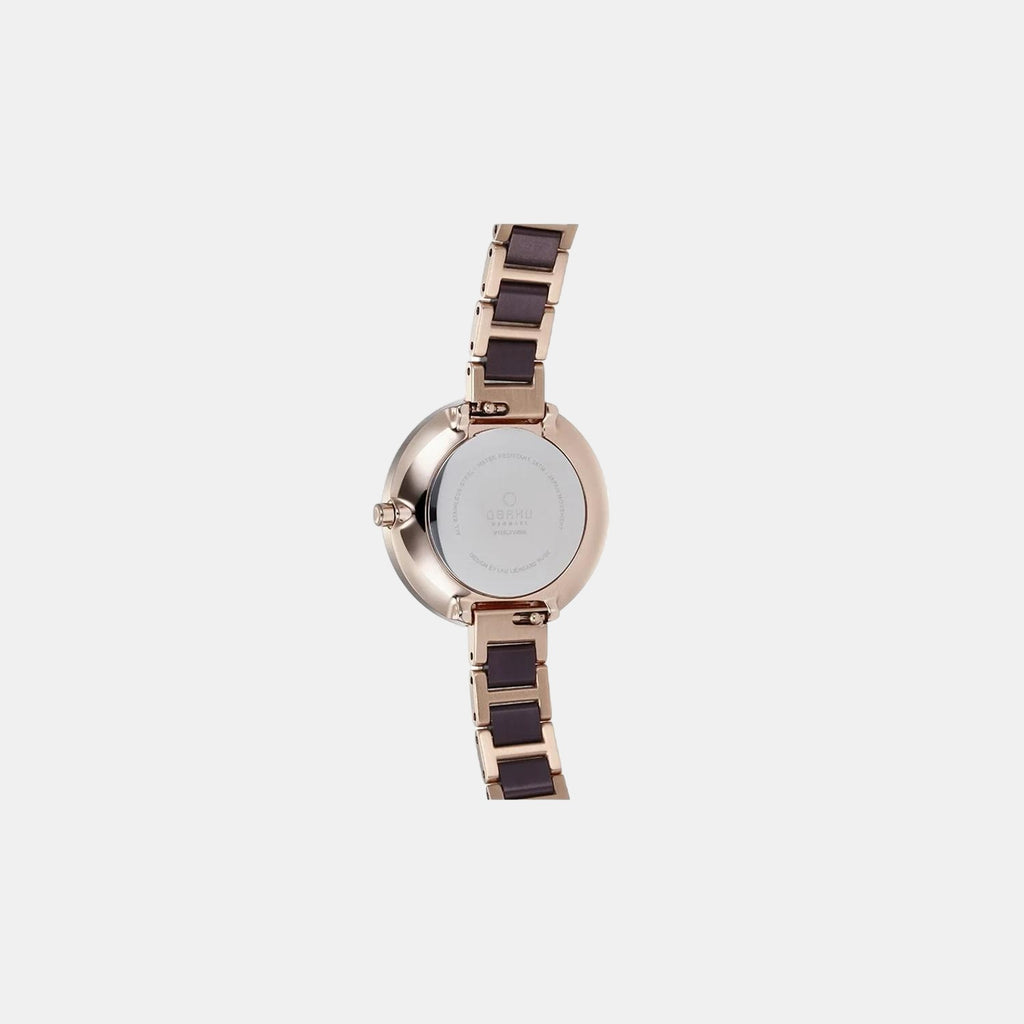 Obaku Women Round Brown watch