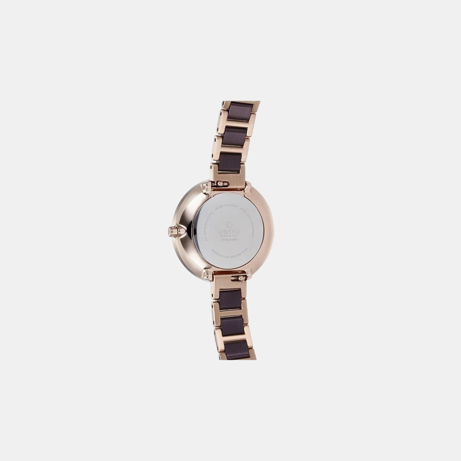 Obaku Women Round Brown watch