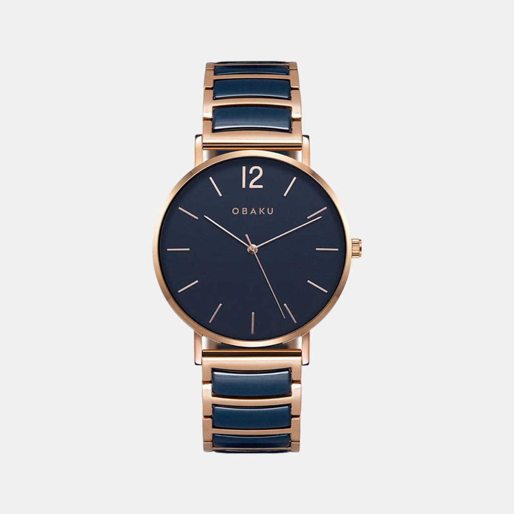 Obaku Round Blue Analog watch
