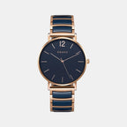 Obaku Round Blue Analog watch