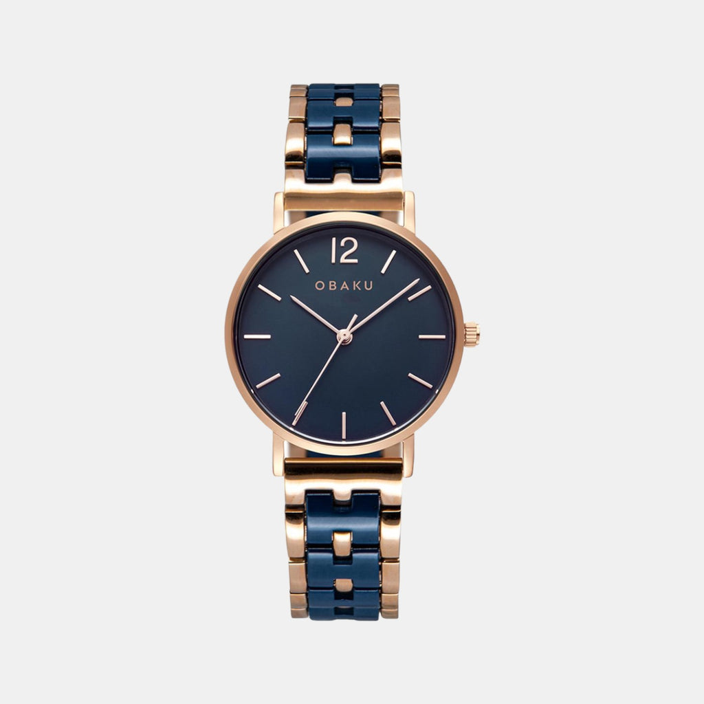 Obaku Round Blue Analog watch