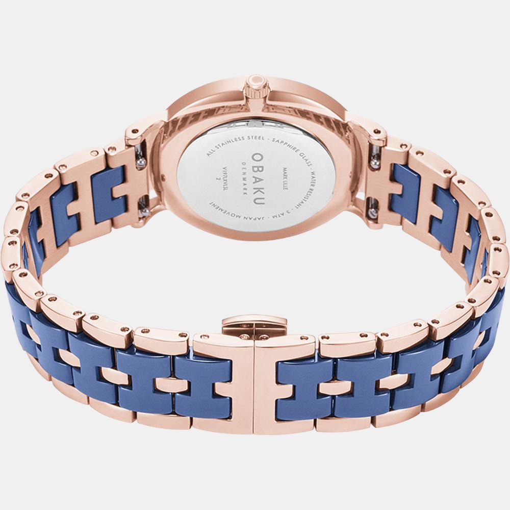 Obaku Women Round Blue watch