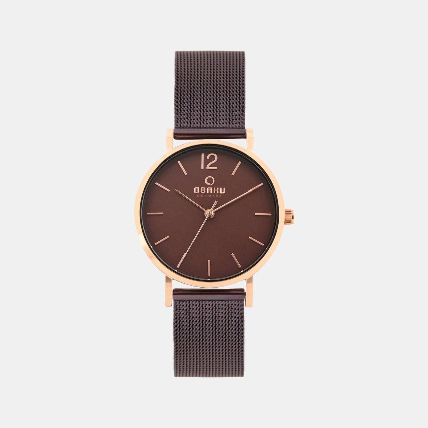 Obaku Round Brown Analog watch