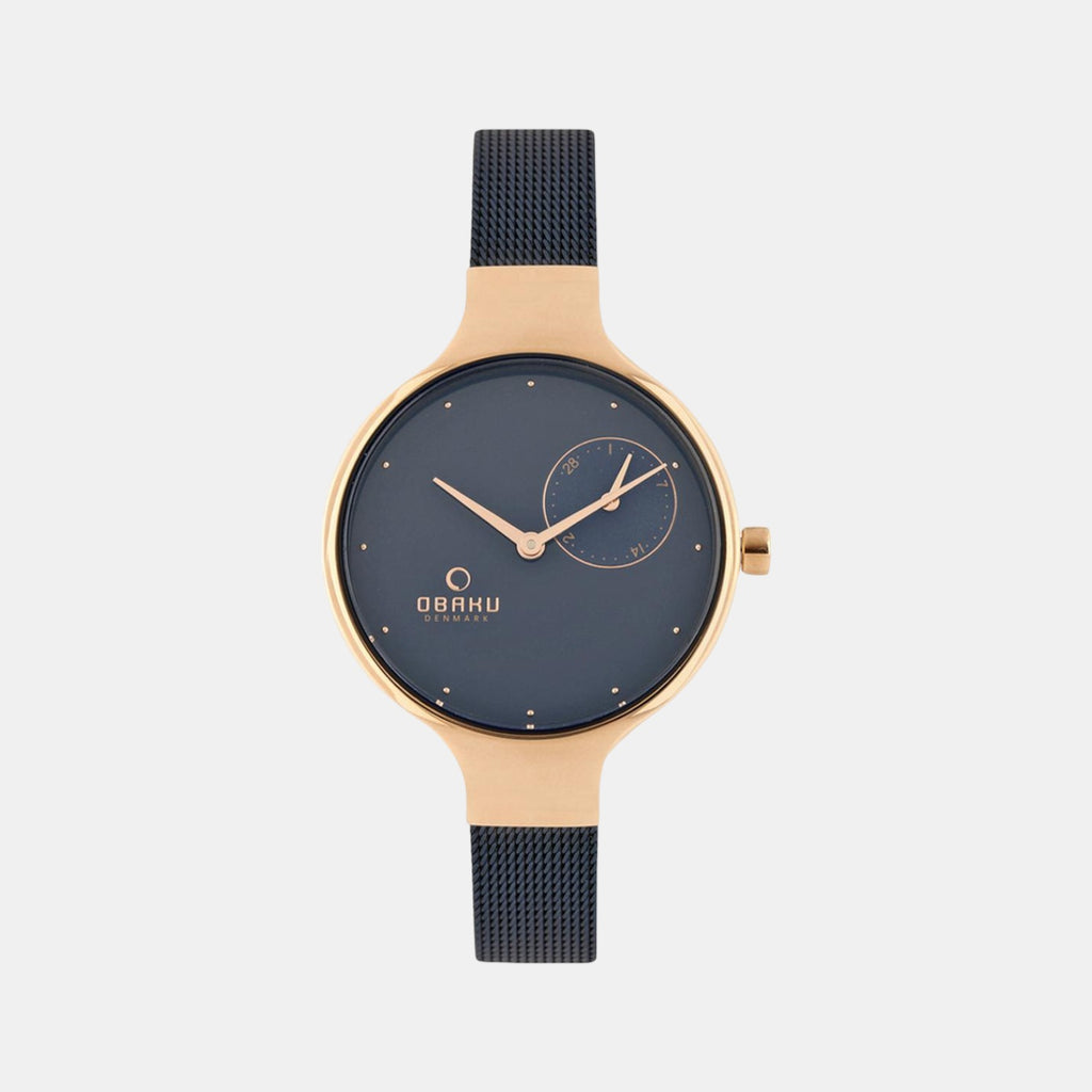 Obaku Round Blue Analog watch