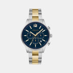 Obaku Round Blue Chronograph watch