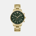 Obaku Round Green Chronograph watch