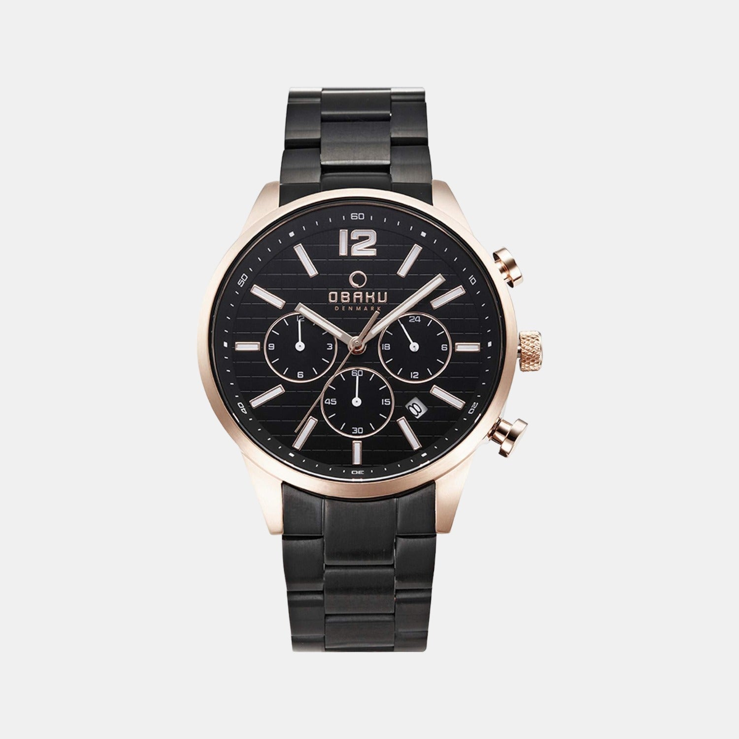 Obaku Round Black Analog watch