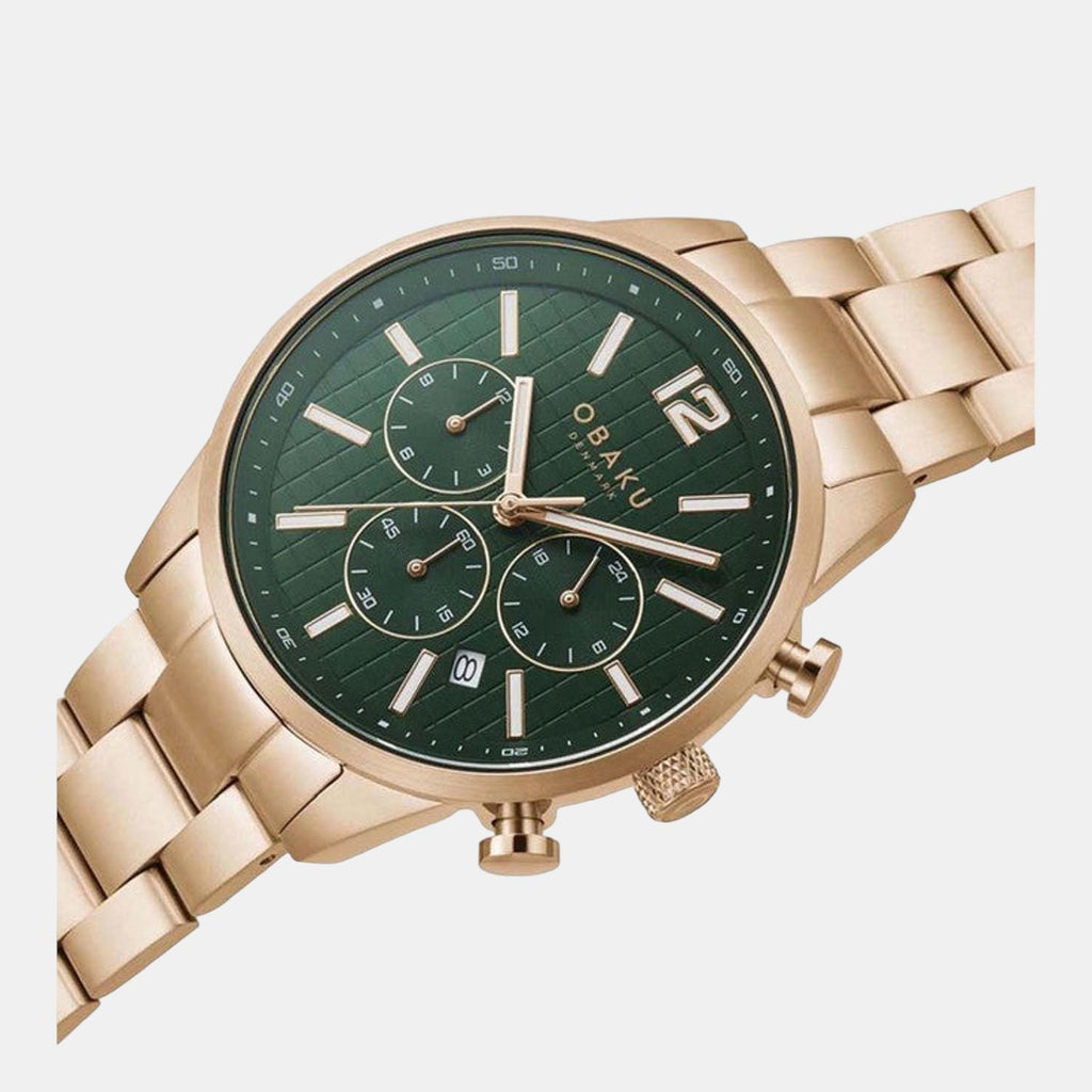 Obaku Men Round Green watch