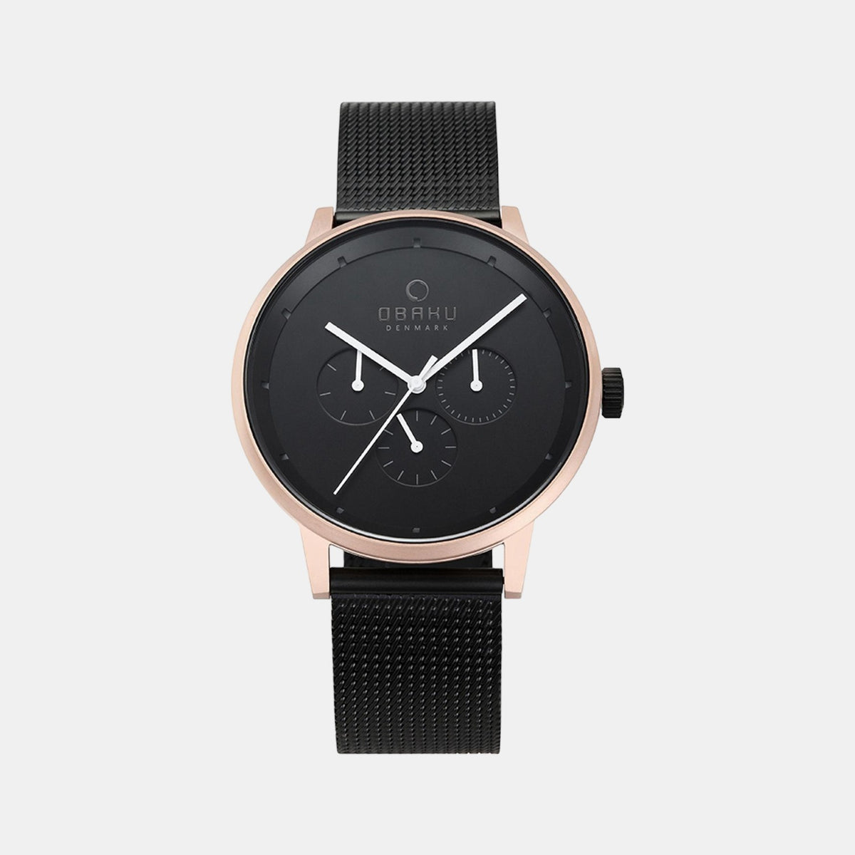 Obaku Round Black Analog watch