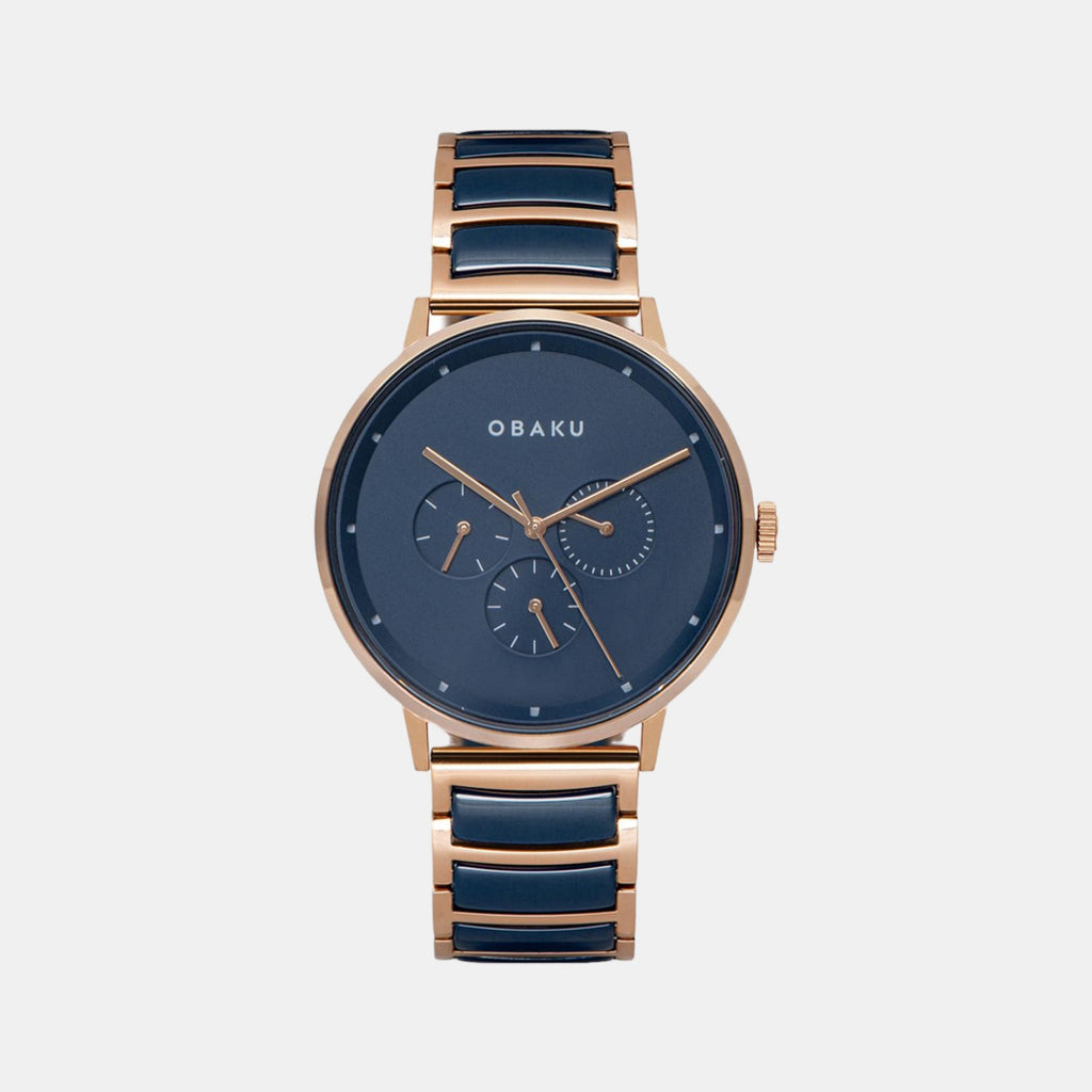 Obaku Round Blue Analog watch