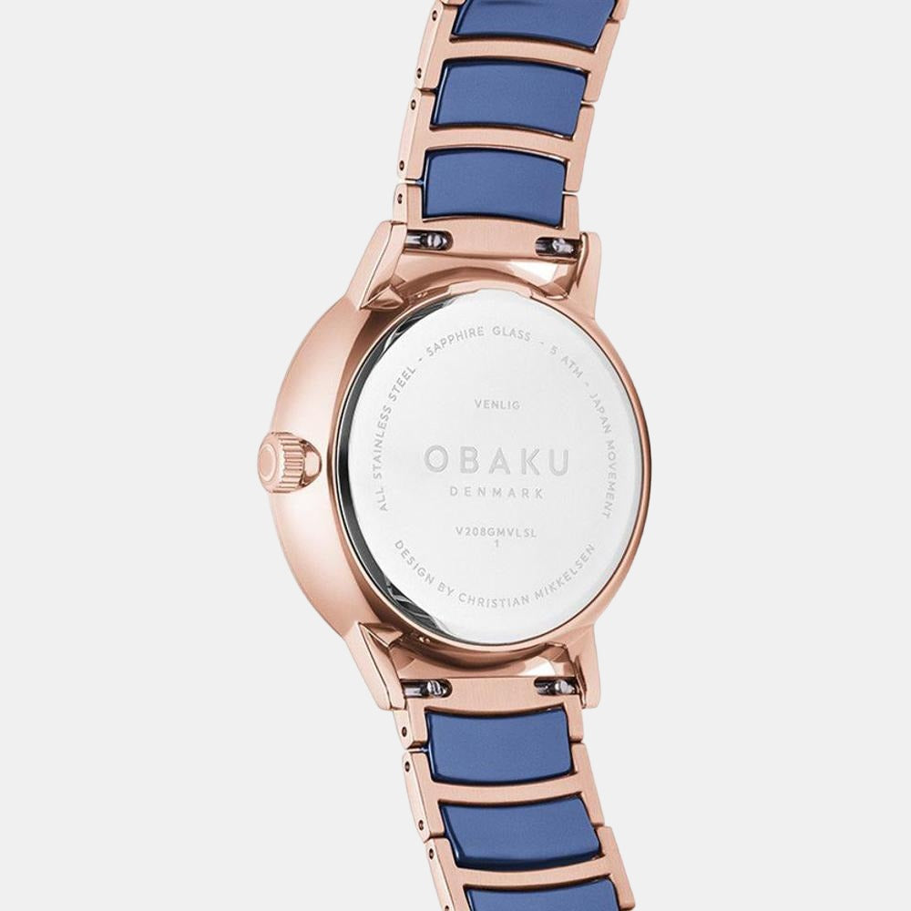 Obaku Women Round Blue watch