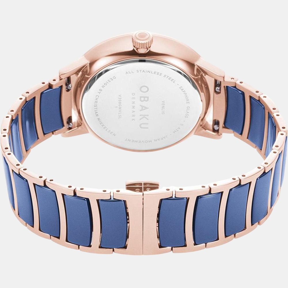 Obaku Stainless Steel Round watch