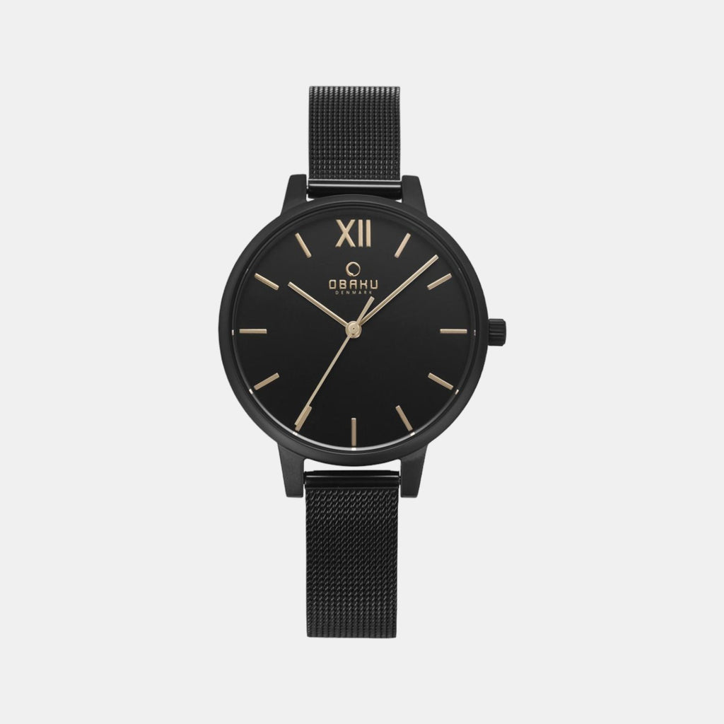 Obaku Round Black Analog watch