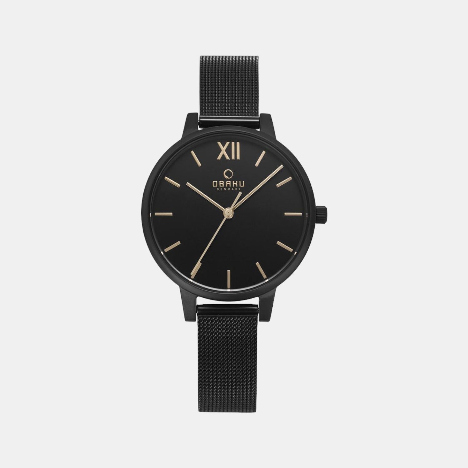 Obaku Round Black Analog watch