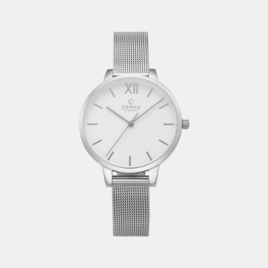 Female White Analog Stainless Steel Watch V209LXCIMC