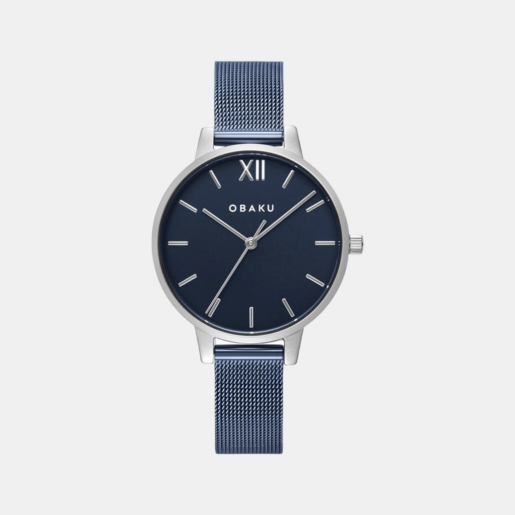 Obaku Round Blue Analog watch