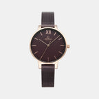 Obaku Round Brown Analog watch