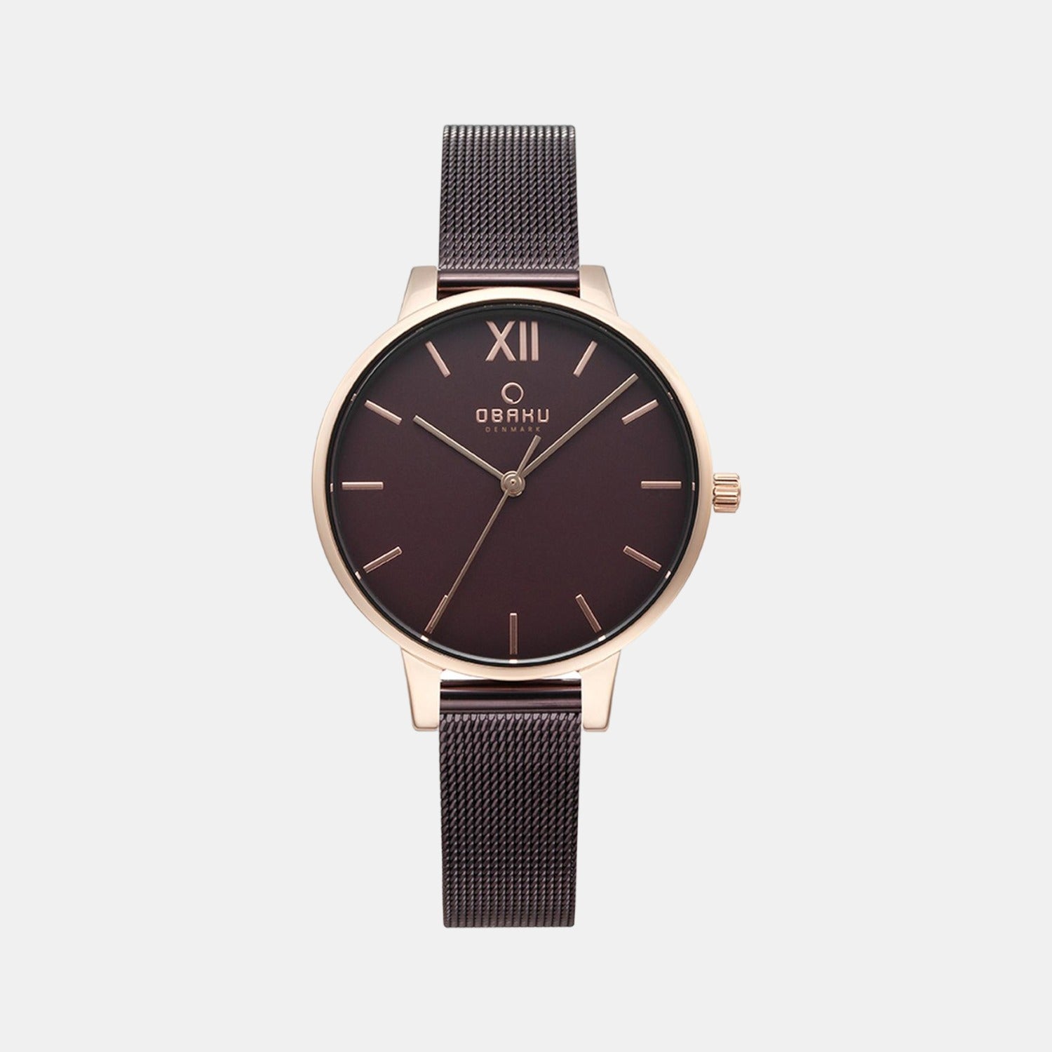 Obaku Round Brown Analog watch