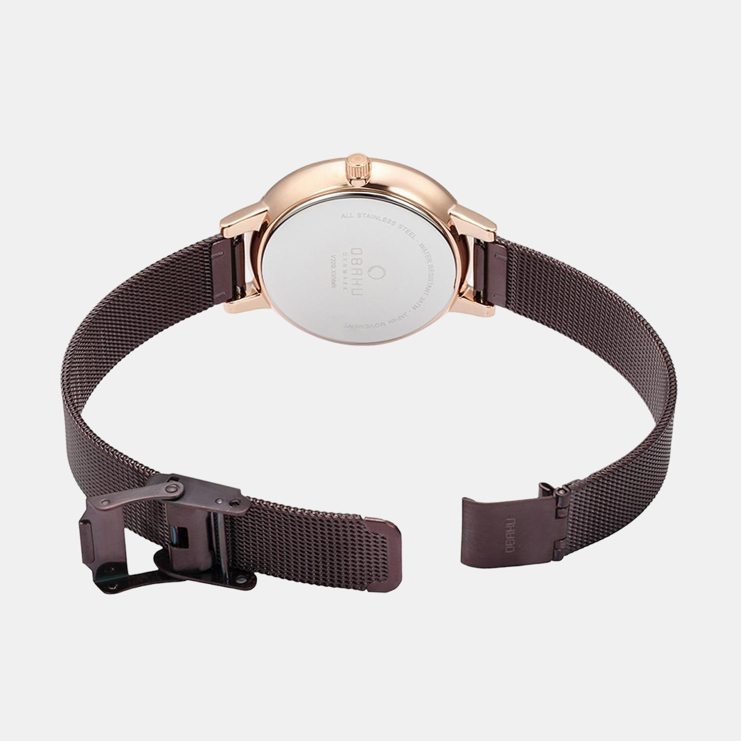 Obaku Women Round Brown watch