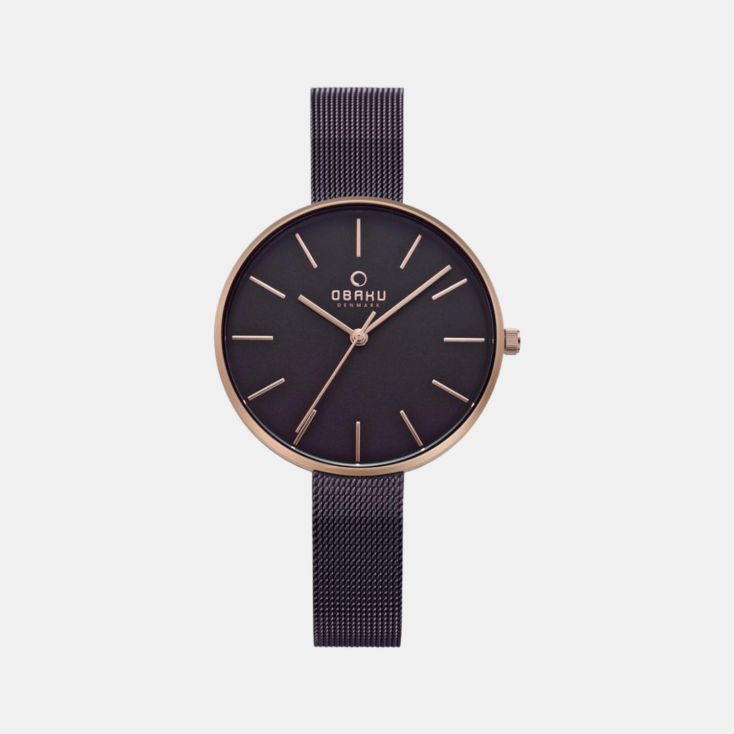 Obaku Round Brown Analog watch