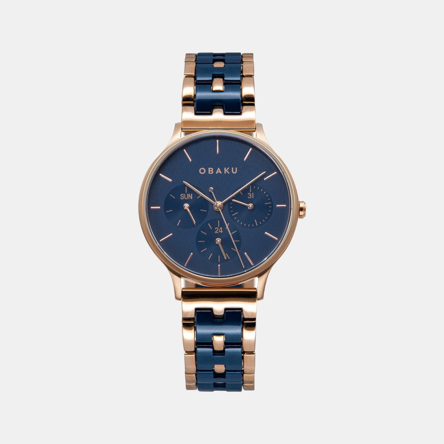Obaku Round Blue Analog watch
