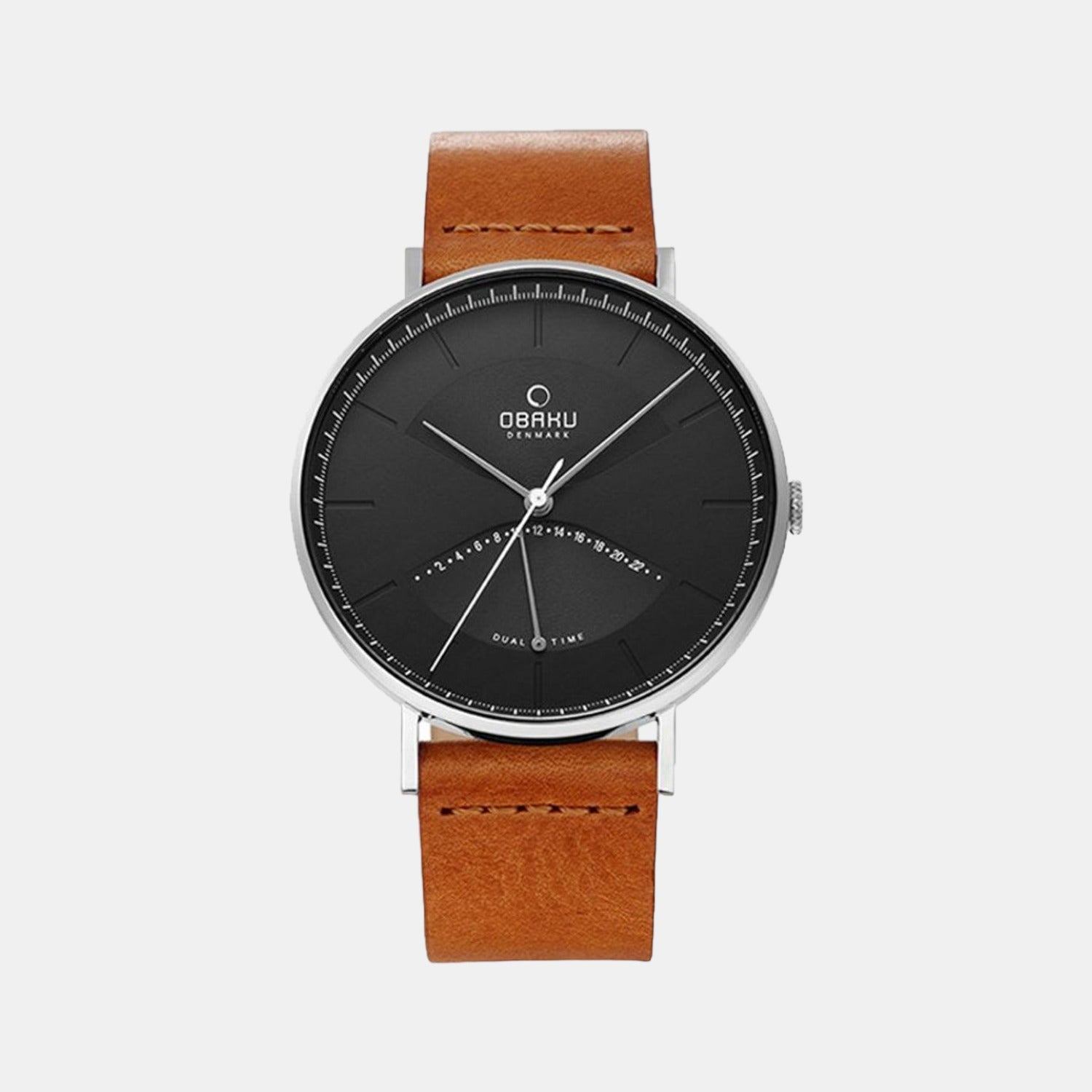 Male Black Analog Leather Watch V213GUCURZ