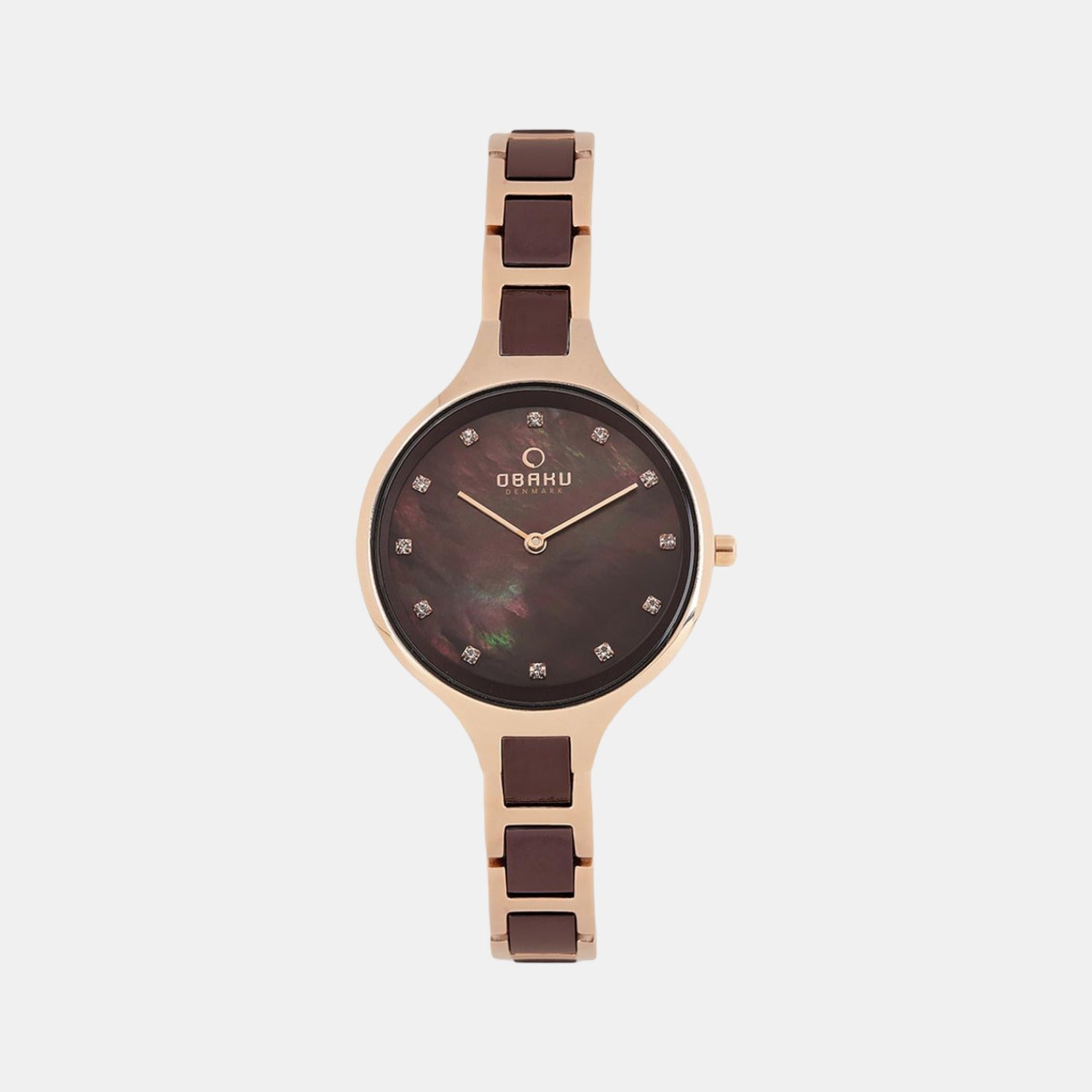 Obaku Round Two Tone Analog watch