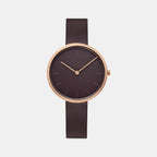 Obaku Round Brown Analog watch