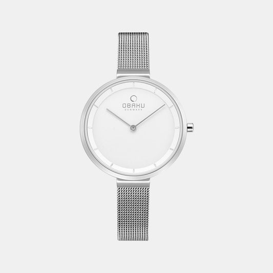 Female White Analog Stainless Steel Watch V225LXCIMC