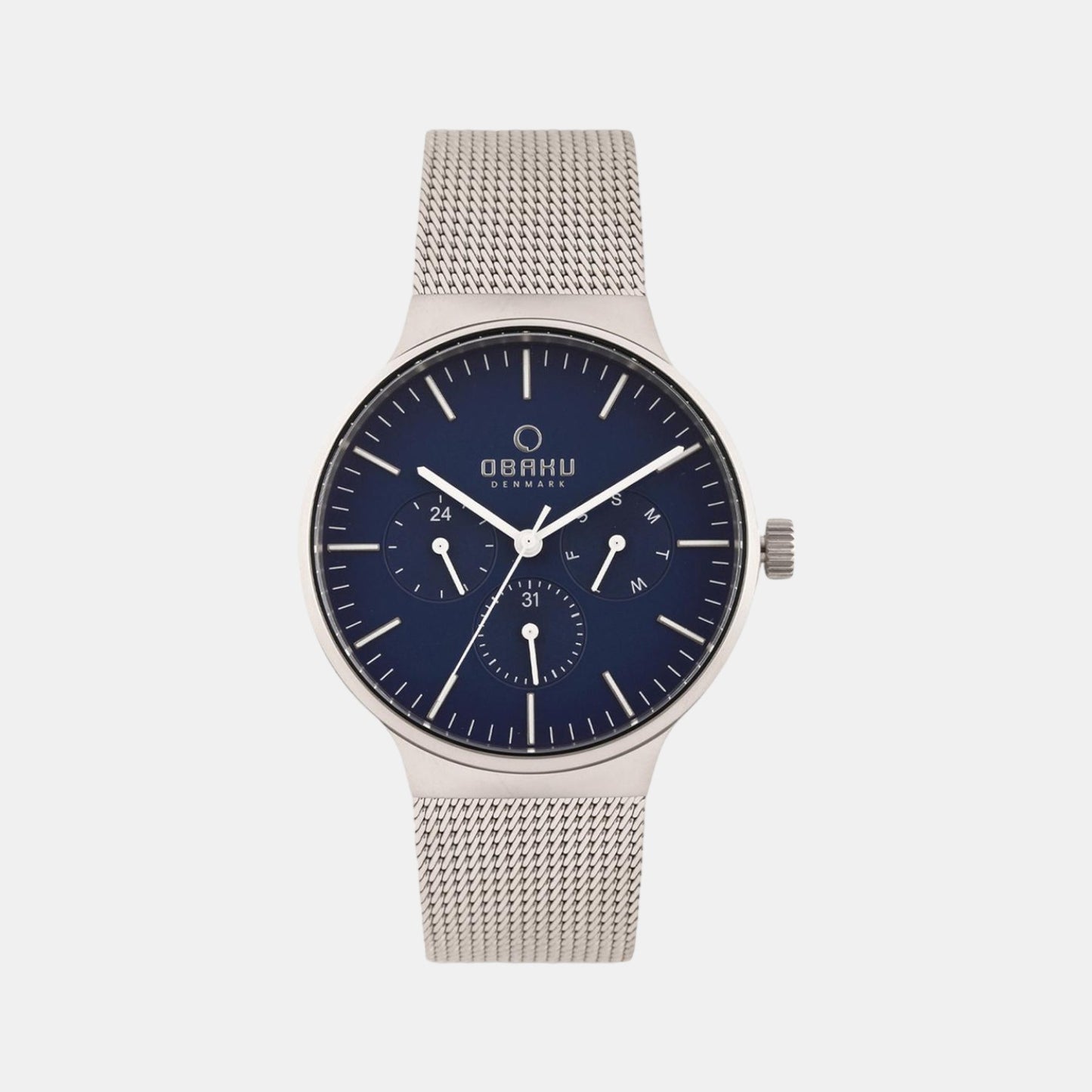 Male Blue Analog Stainless Steel Watch V229GMCLMC