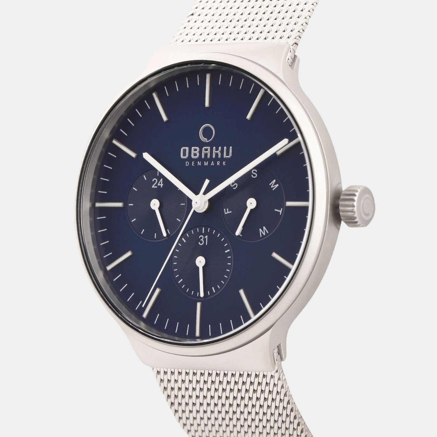 Obaku Men Round Blue watch