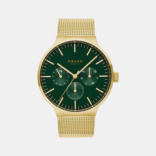 Male Green Analog Stainless Steel Watch V229GMGEMG