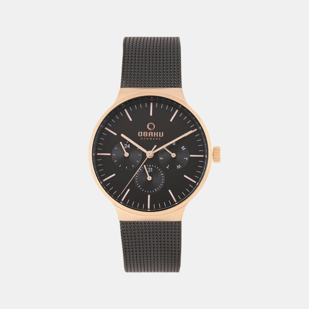 Obaku Round Black Analog watch