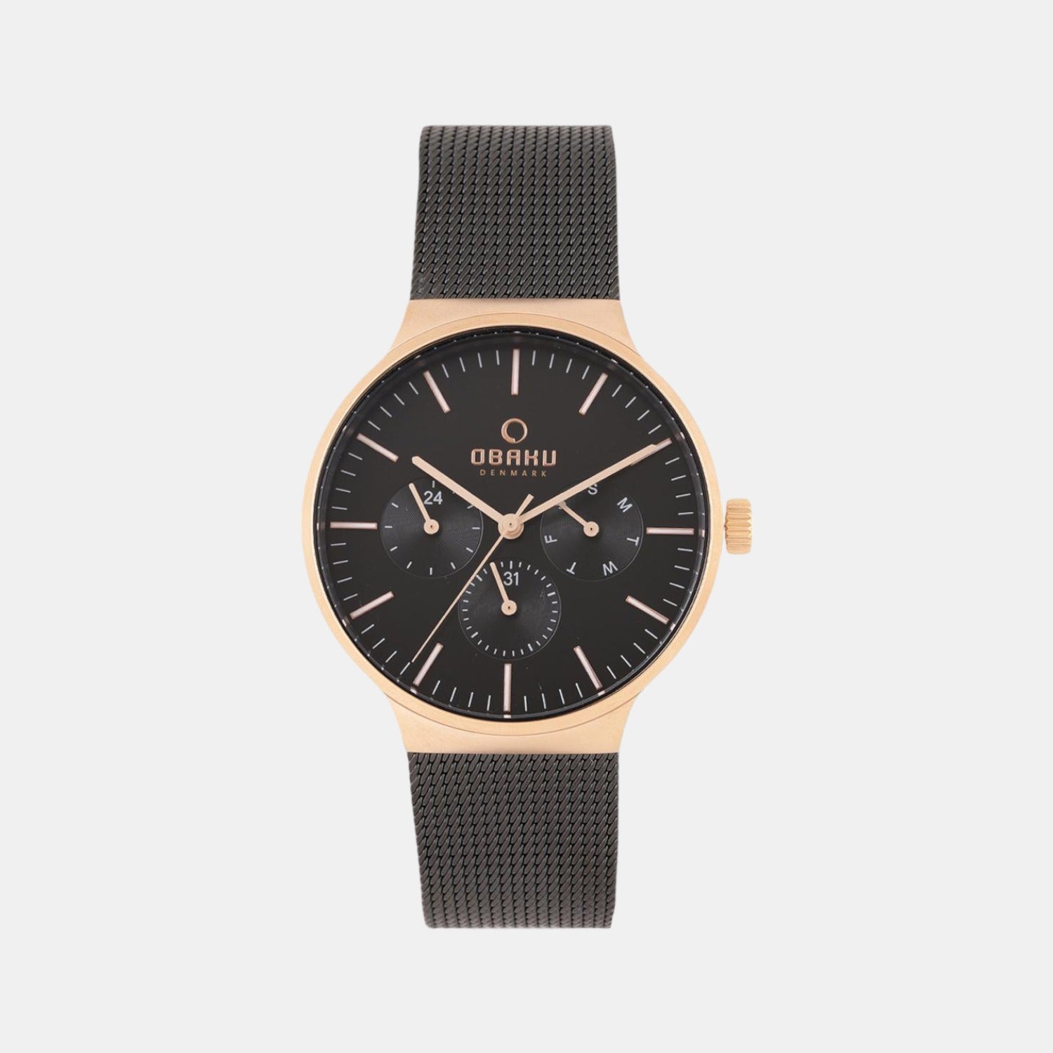 Obaku Round Black Analog watch