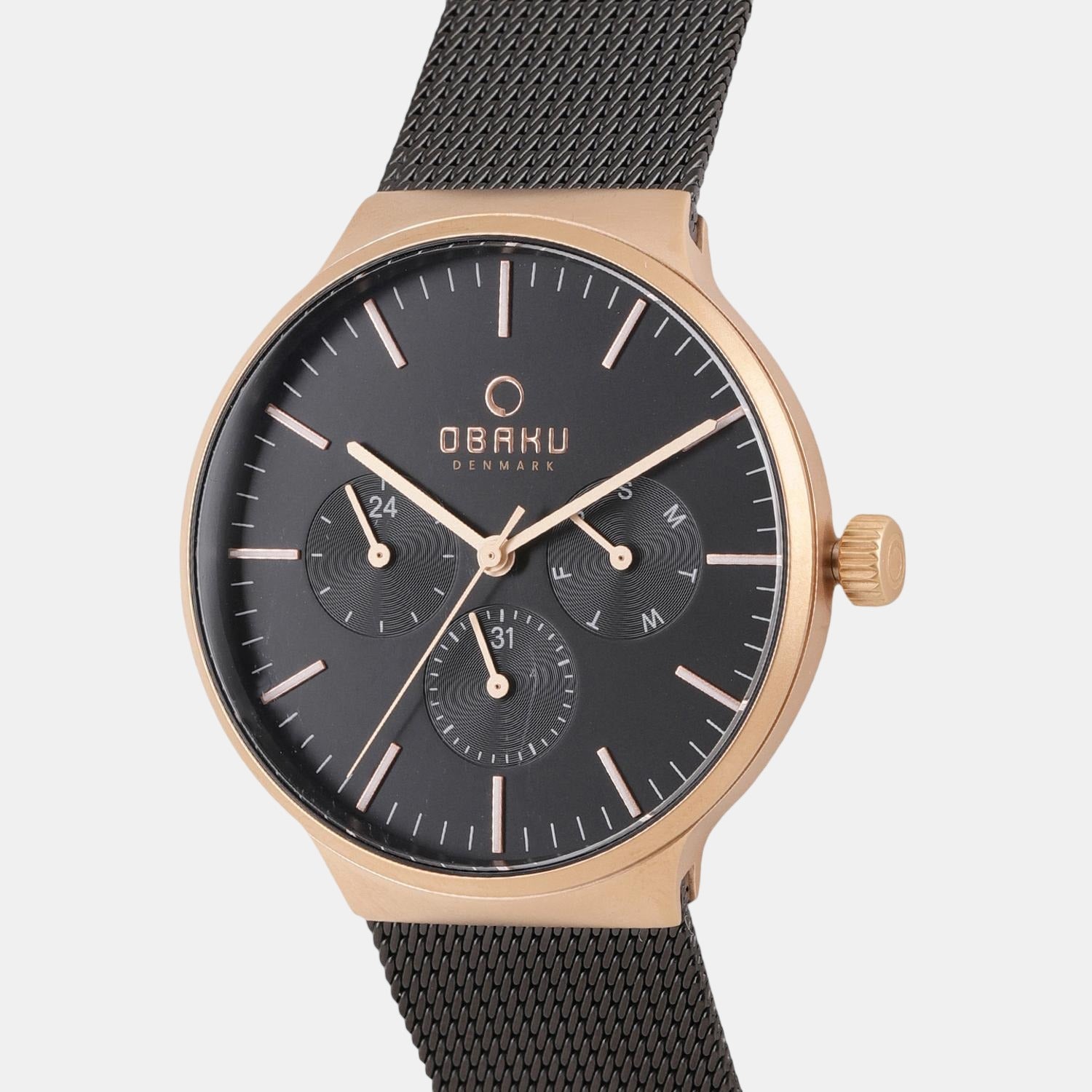 Obaku Men Round Black watch