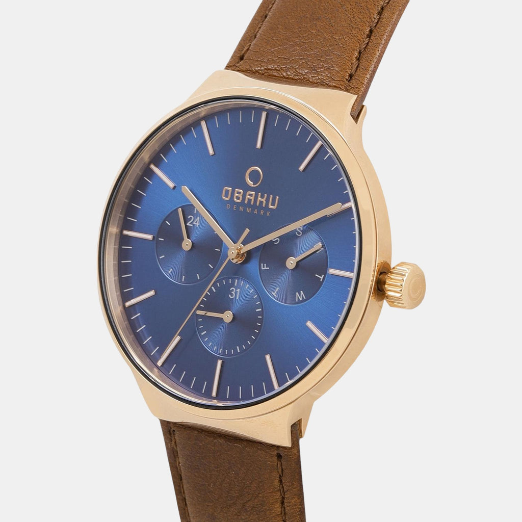 Obaku Men Round Blue watch