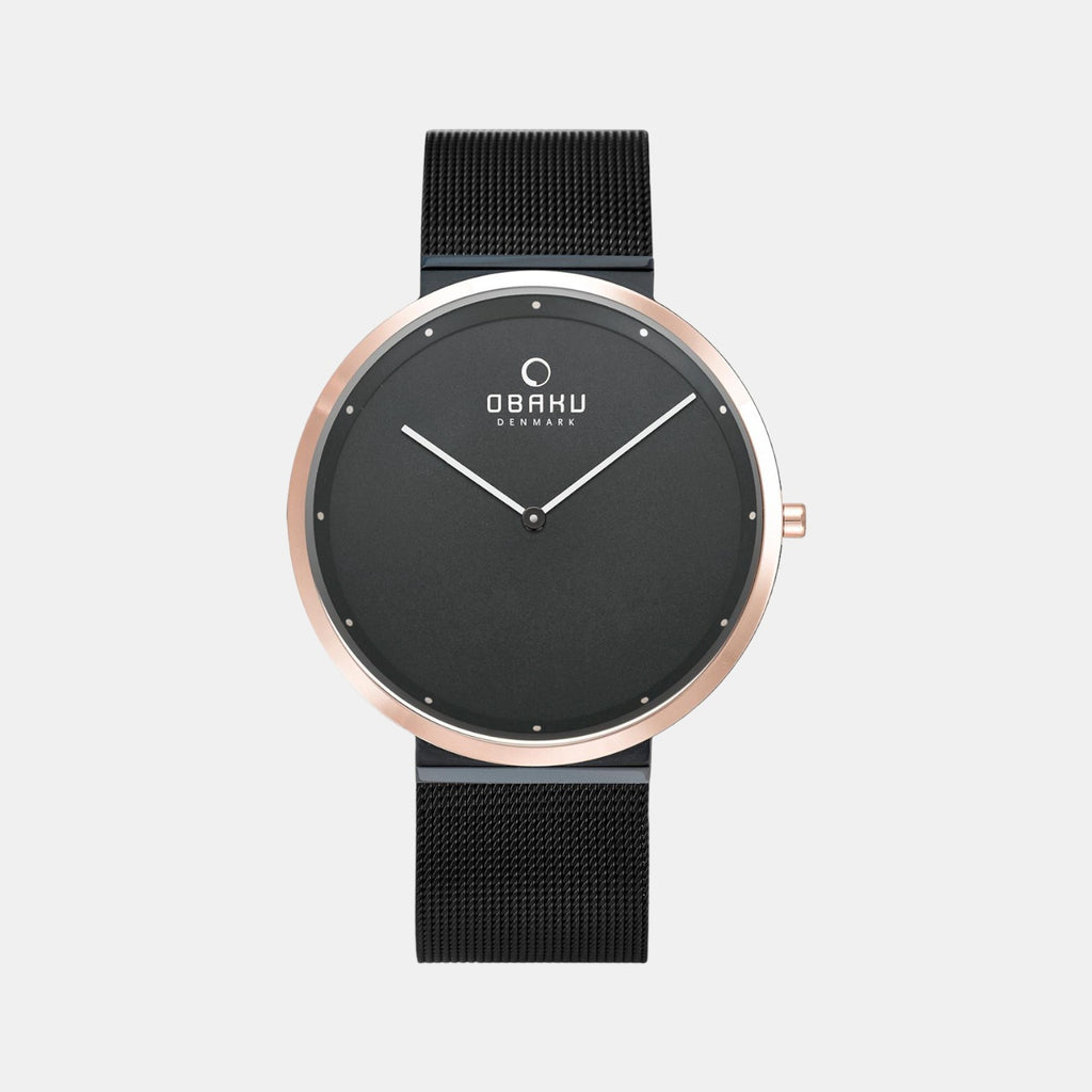 Obaku Round Black Analog watch