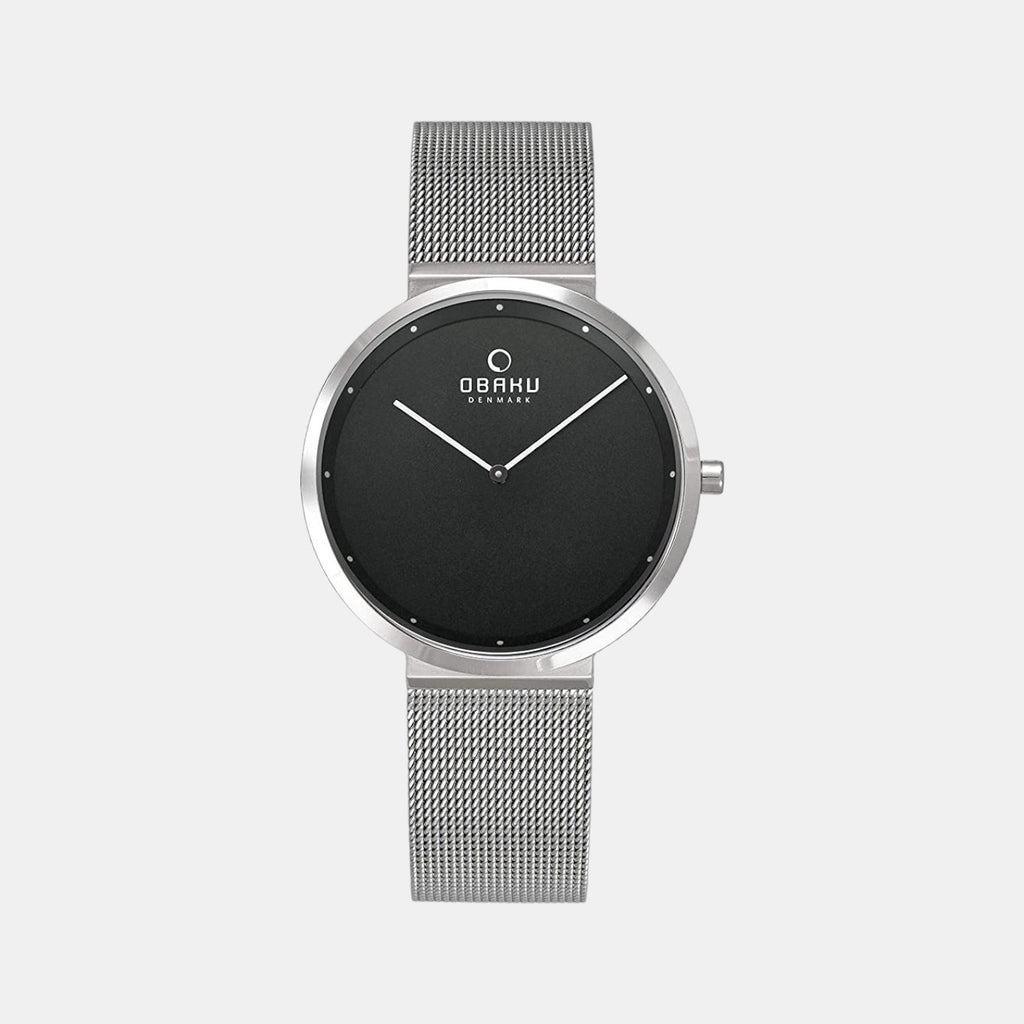 Obaku Round Black Analog watch