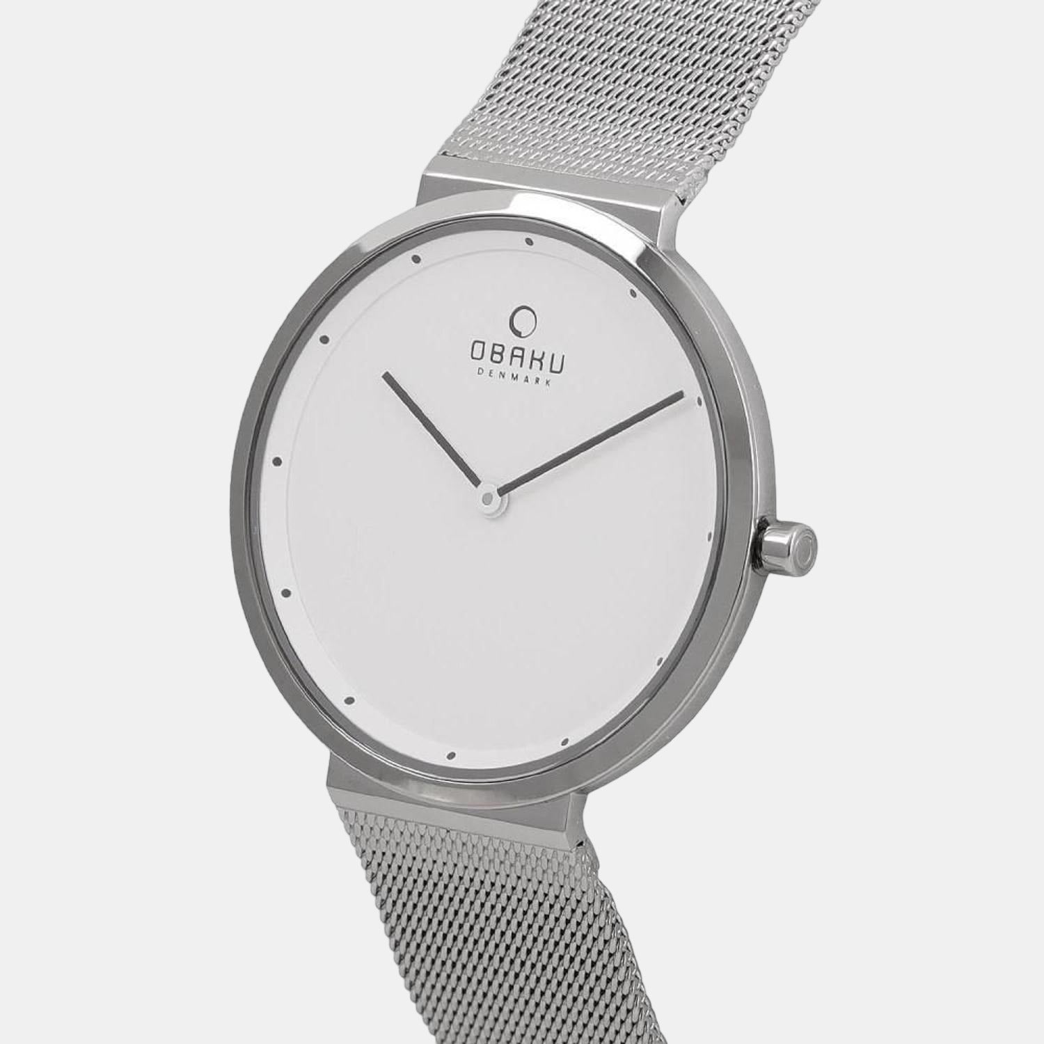 Obaku Women Round White watch
